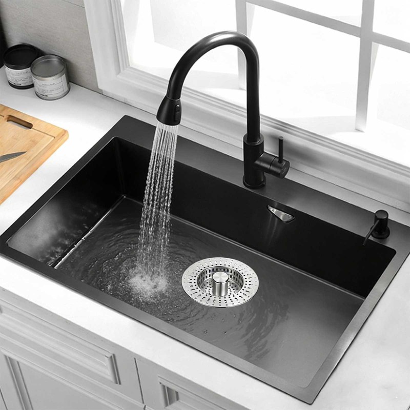 2PCS 5in1 Kitchen Sink Strainer Stopper Set Pop-up Drain Filter Anti-Clog Basket gallery