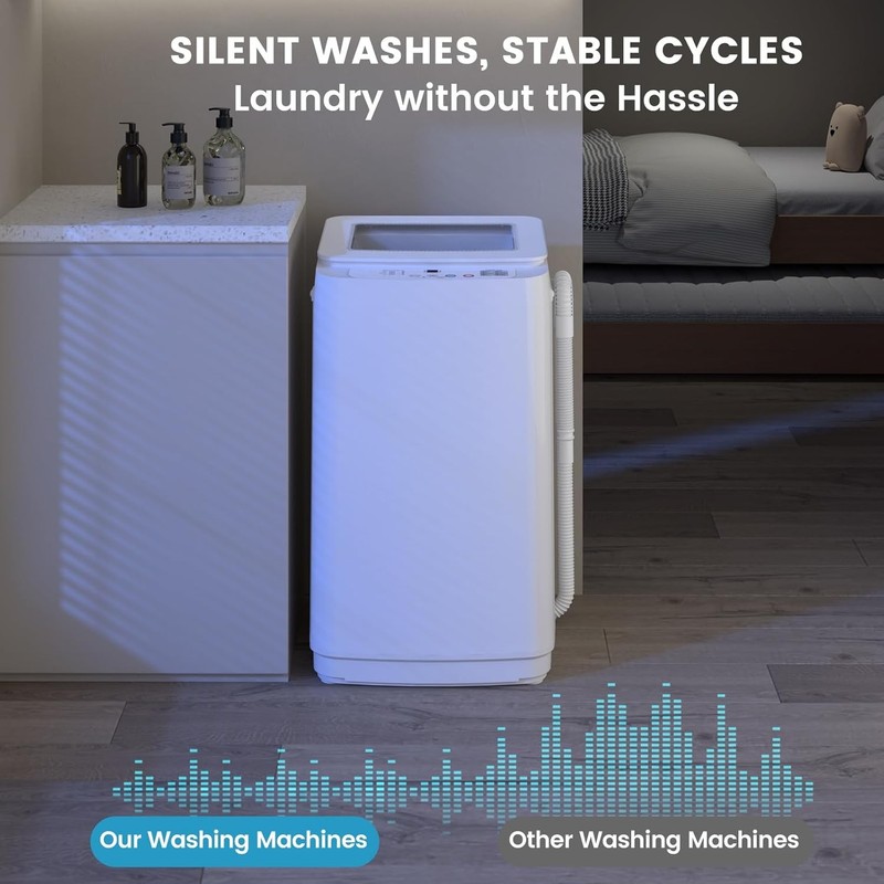14 lbs Portable Washing Machine Fully Automatic Portable Washer W/ 10 Programs gallery