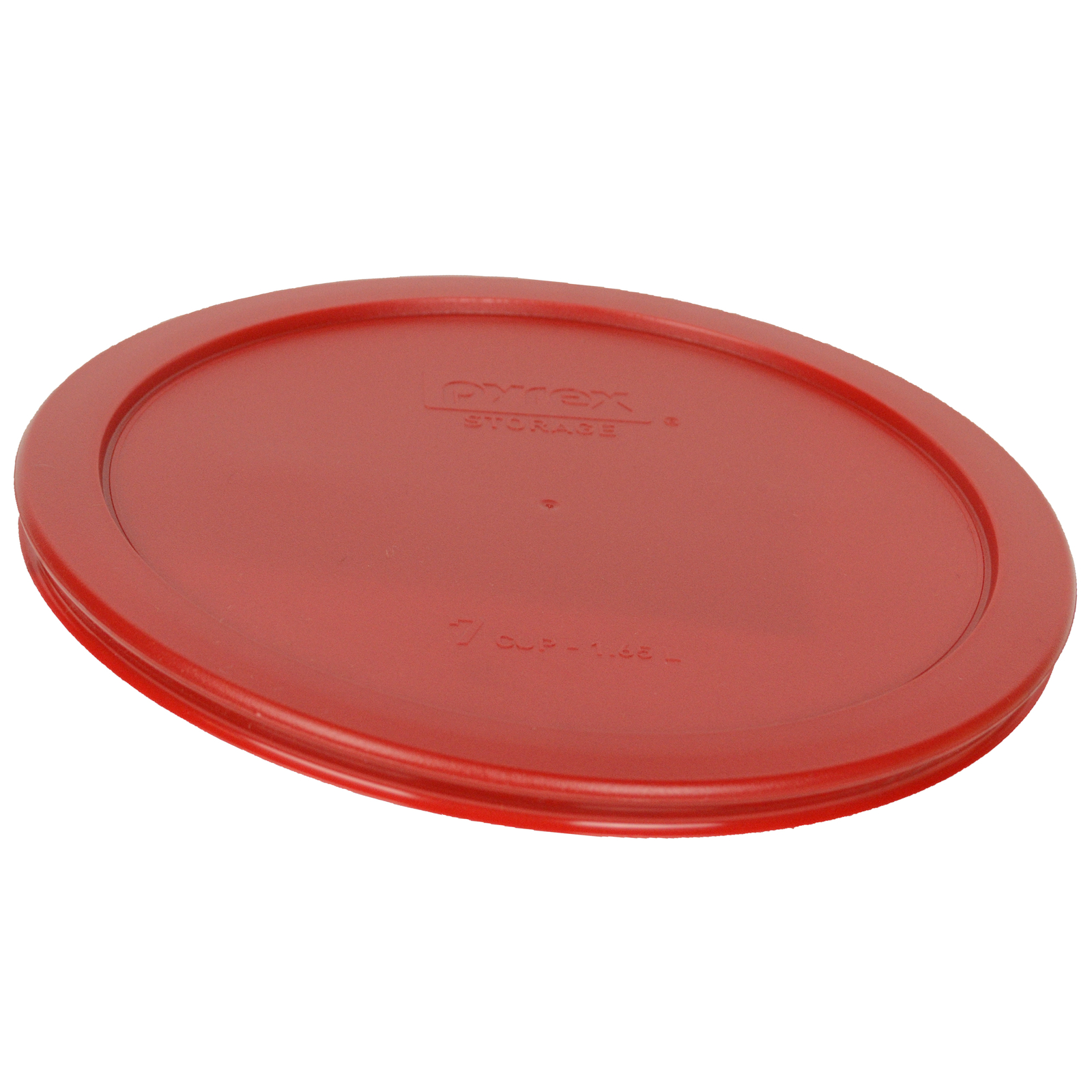 Pyrex 7402-PC 6/7 Cup Poppy Red Round Plastic Storage Lid Cover for Glass Bowl gallery
