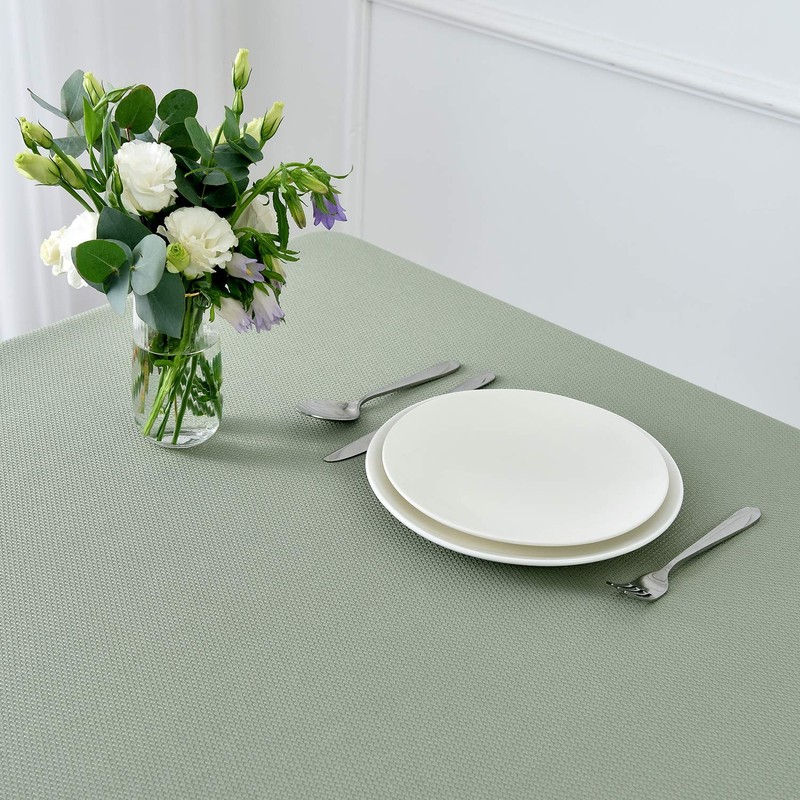 Rectangle Textured Tablecloth Waterproof Spillproof Wrinkle Free Table Cloth,... gallery