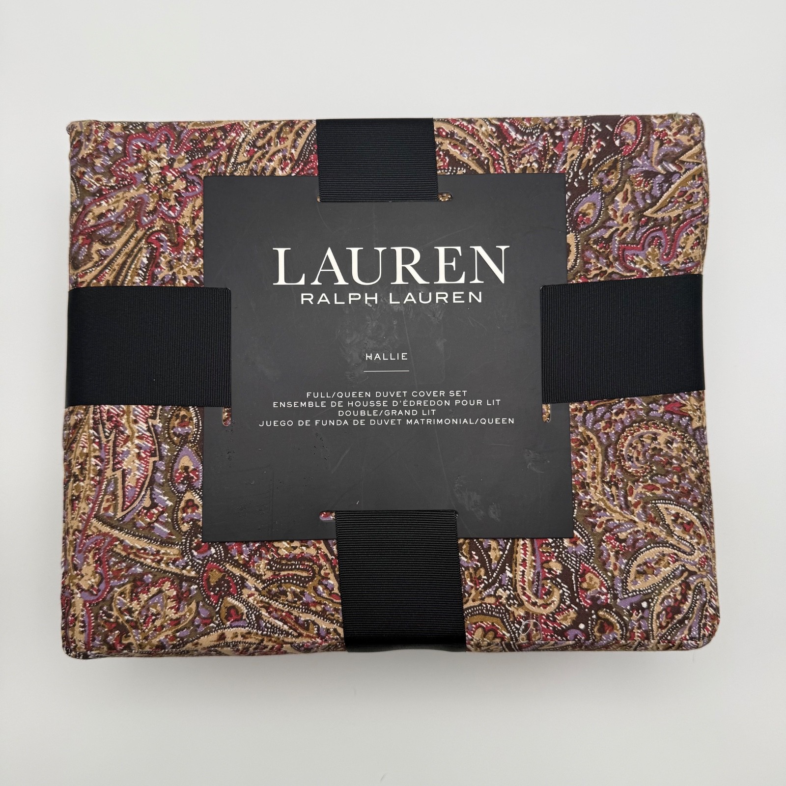 Ralph Lauren Hallie Cotton Clay Tan Multi QUEEN Duvet Cover Set 3pc gallery
