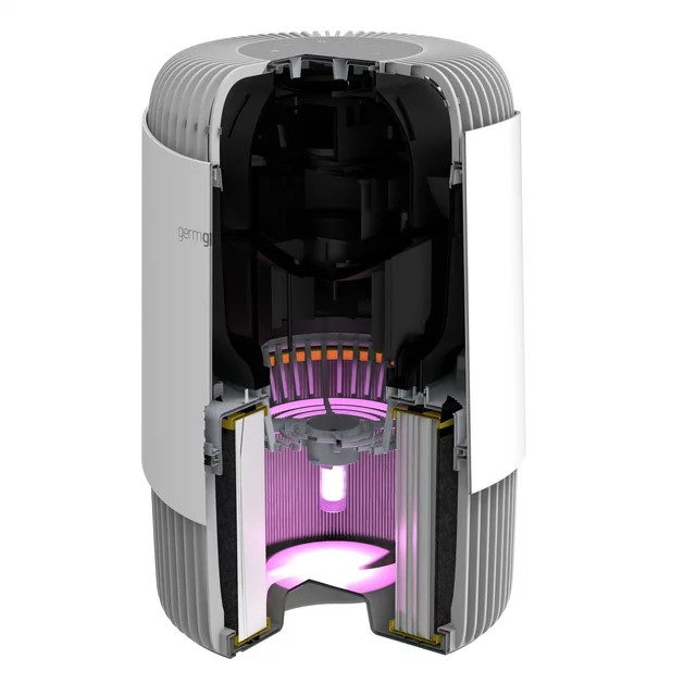 GERMGUARDIAN AC151 Compact Air Purifier with HEPA Filter, UV-C and Timer, White gallery