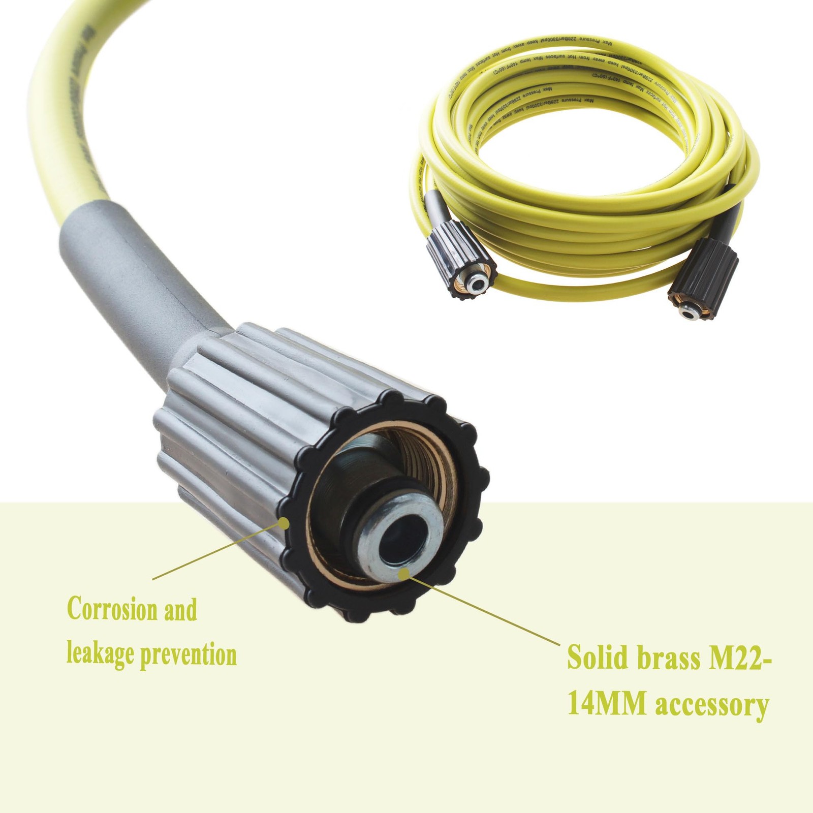 35ft x 1/4in 3300 PSI KinkResistant Replacement Pressure Washer Hose for Ryobi gallery
