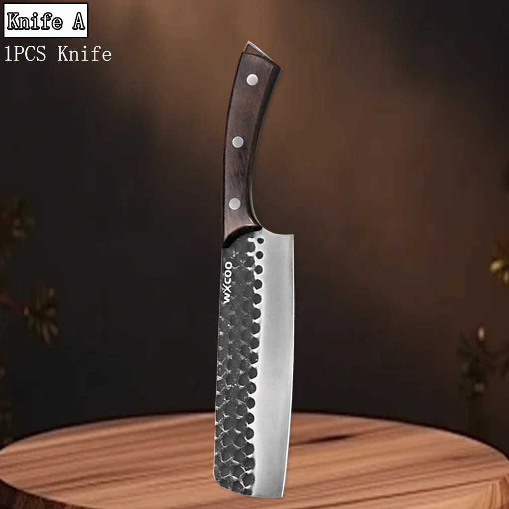 High Carbon Steel Kitchen Forged Chef Knife Butcher Boning Knife Meat Cleaver gallery