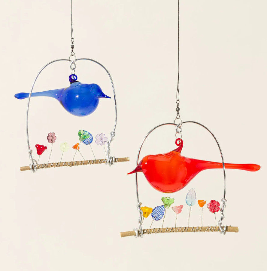 Uncommon Goods Handmade Glass Bird Suncatcher gallery