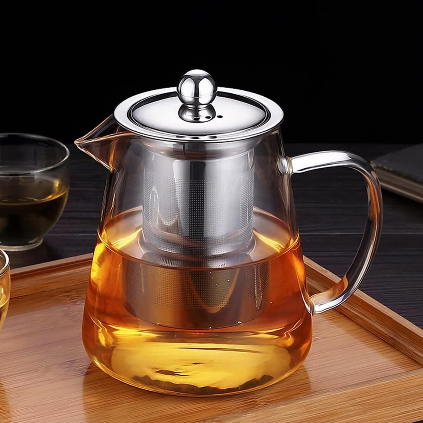 Glass Teapot with Removable Infuser, Stovetop Safe Tea Kettle, Tea Diffuser gallery