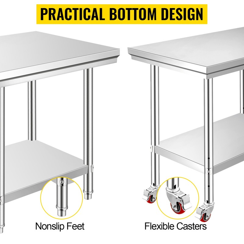 11 Style Stainless Steel Work Prep Table Station Commercial Kitchen Restaurant gallery