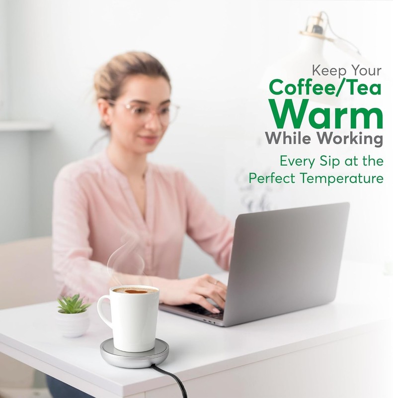 Coffee Mug Warmer - Compact Coffee Cup Warmer for Desk with Auto On/Off - Multip gallery