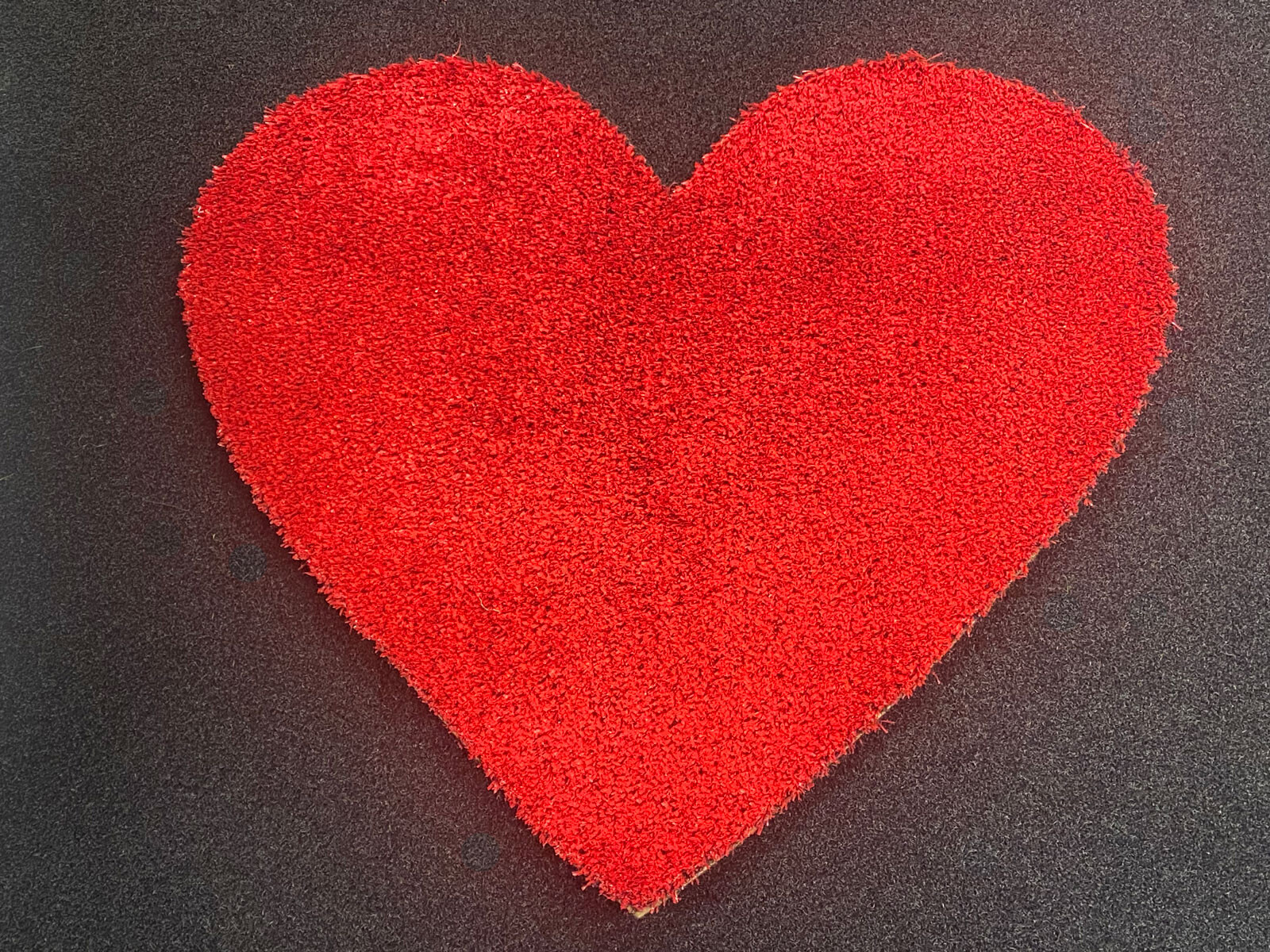3' x 3' Red Heart Synthetic Grass Indoor Outdoor Living Door Mat Bathroom Rug gallery