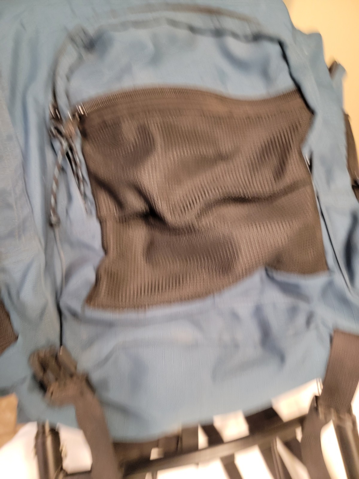 EMS External Frame Hiking Backpack Blue Hip Belt 4 Pockets Adjustable Straps 2