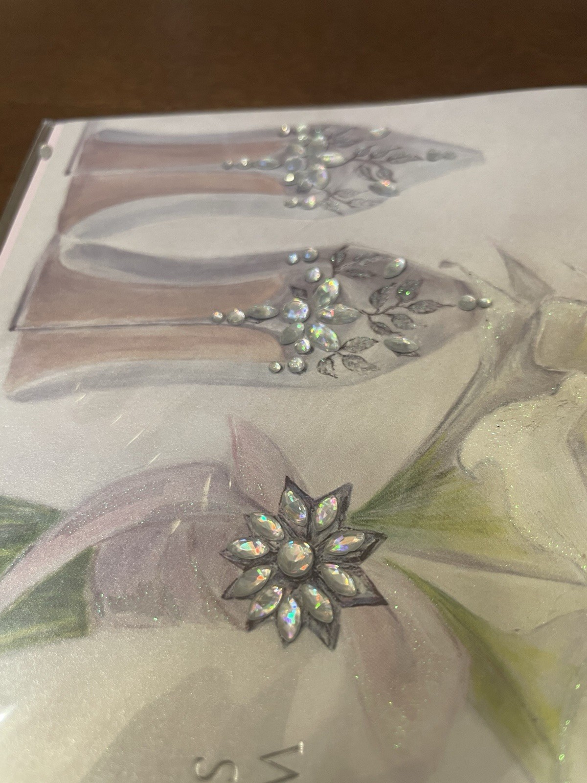 Papyrus Wedding Shower Folded Greeting Card for Bride Floral w/ Envelope gallery