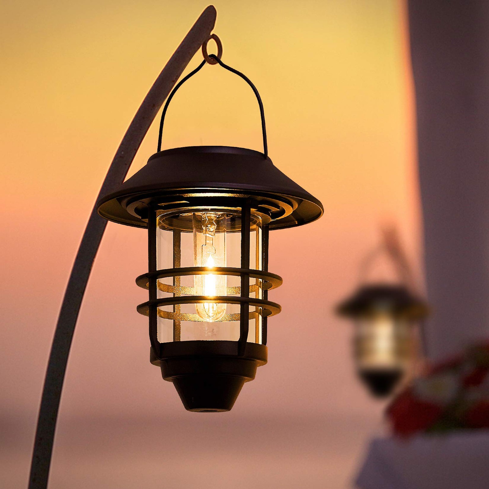 Solar Lantern Outdoor Lights, Hanging Waterproof Lantern Lights with Wall Mou... gallery