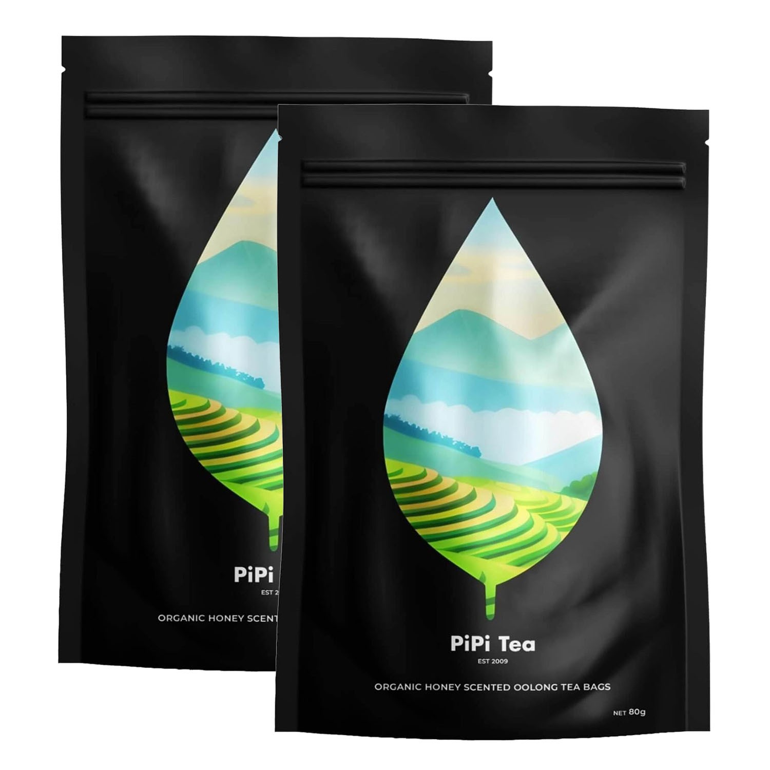 2PACK PiPi Tea Organic Oolong Tea Bags- Whole Leaf,20 Bags(4g Each) Pure Natural gallery