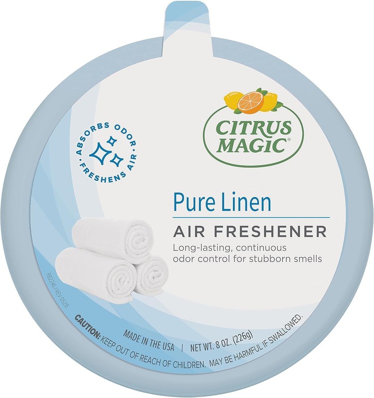 Citrus Magic Odor Absorbing Solid Air Freshener - Pure Linen, 8oz, 4 Weeks Fresh gallery