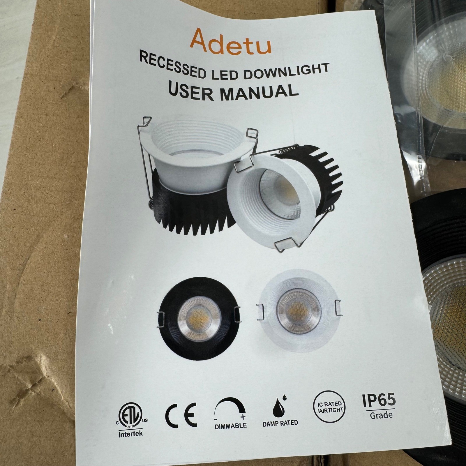 Adetu Recessed LED Downlight IP65 Dimmable IC Rated Airtight Baffle Trim Light gallery
