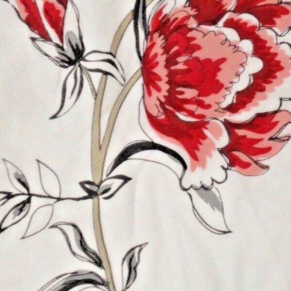 IKEA RODBINKA RED GRAY TAN FLORAL (2PC) TIE FULL DUVET & SHAM SET 100% LYOCELL gallery