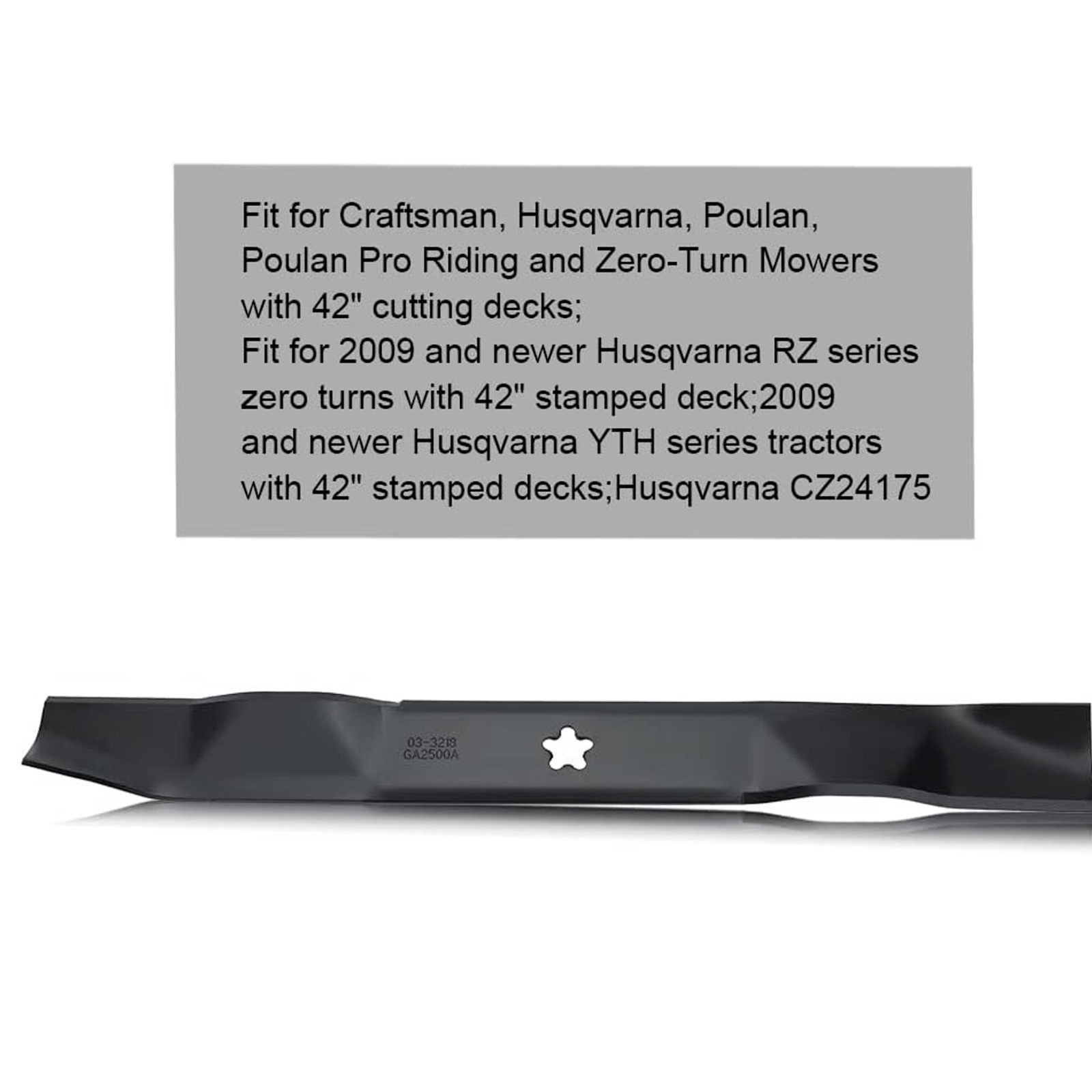 Blade Set 2PacK – 21" Fits 42" Craftsman Rider Replaces Oregon 195-005 gallery
