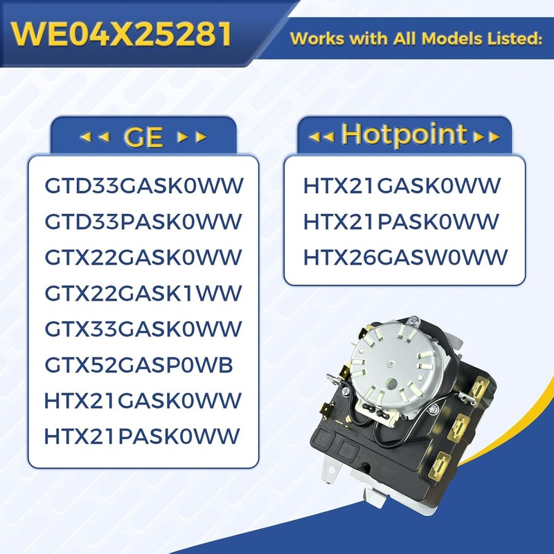 Dryer Timer Compatible with GE Hotpoint GTD33GASK0WW GTD33PASK0WW gallery