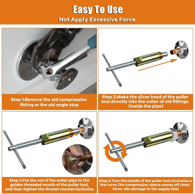 Compression Sleeve Puller Remove Tool Nut & Ferrule of Pipe 03943 Sleeve Remover gallery