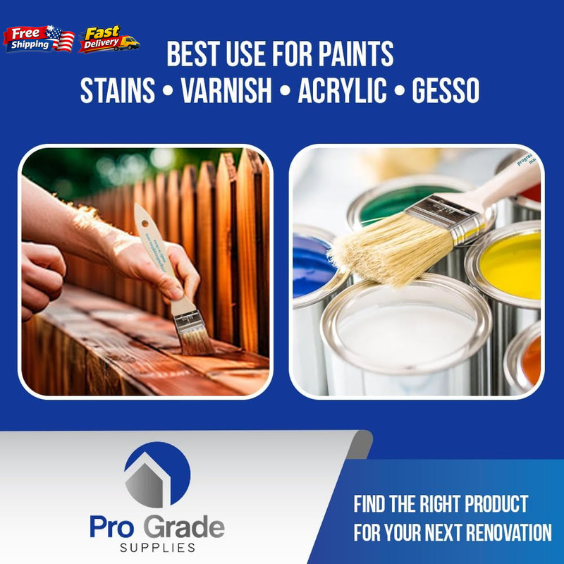 Pro Grade 96 Pack Chip Paint Brushes 2 Inch Bulk Set for Paints Stains Varnishes gallery