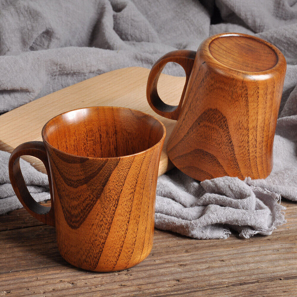 Wooden Coffee Mug Handmade Water Tea Cup 250ML Solid Jujube Wood Beer Mug 1PCS~ gallery