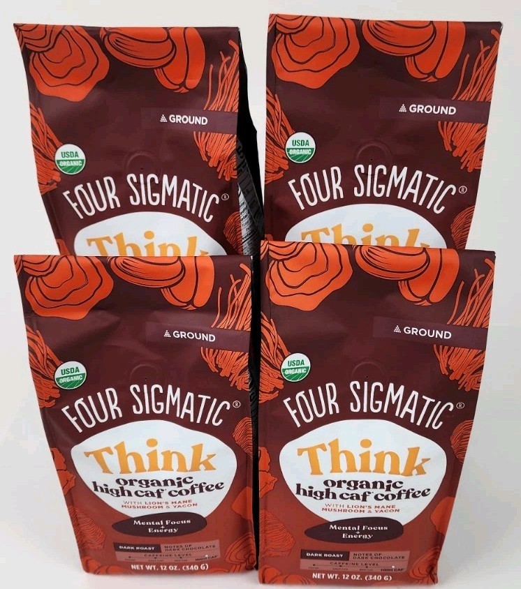 Four Sigmatic Think Organic Ground Coffee Lions Mane Mushroom 07/26 (4 Pack) gallery