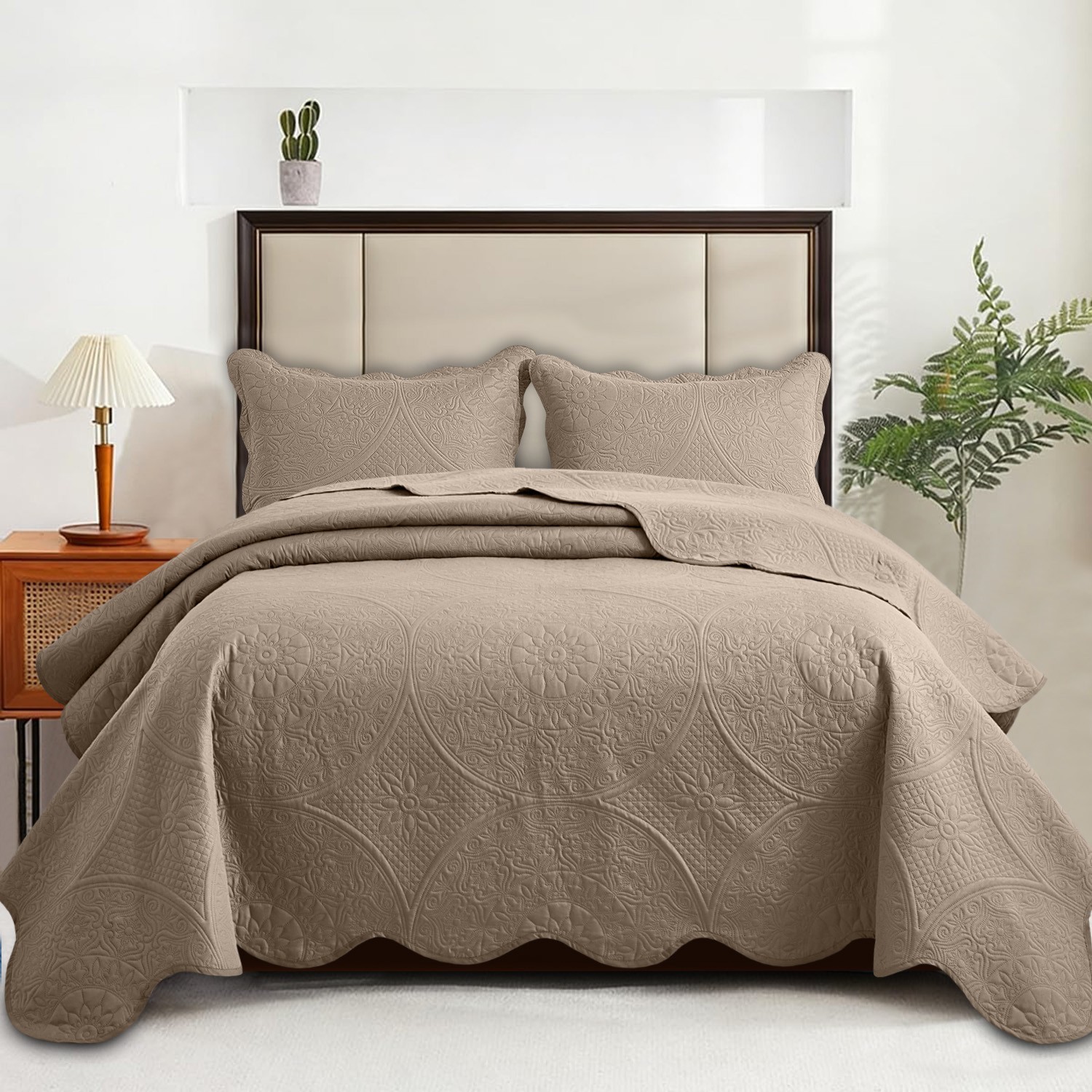 Luxurious Quilt Bedspread Bedding Set Queen King Size Coverlet Comforter Sets US gallery