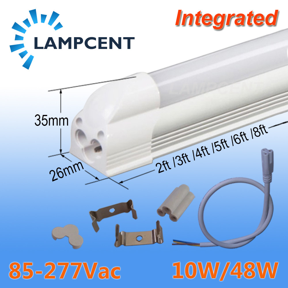 4PCS T5 Integrated LED Tube 2FT 3FT 4FT 5FT 6FT 8FT Light 6500K Slim Lamp Bulb gallery