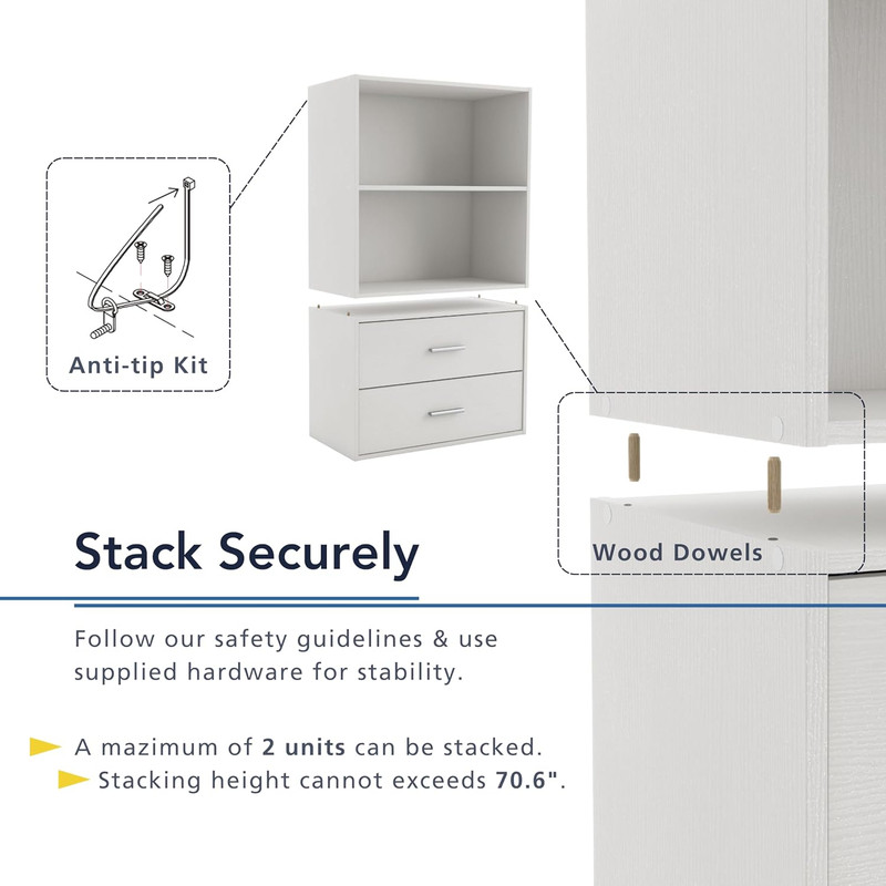 2 Cube Storage Organizer Shelves Stackable Storage Unit for Home Office gallery
