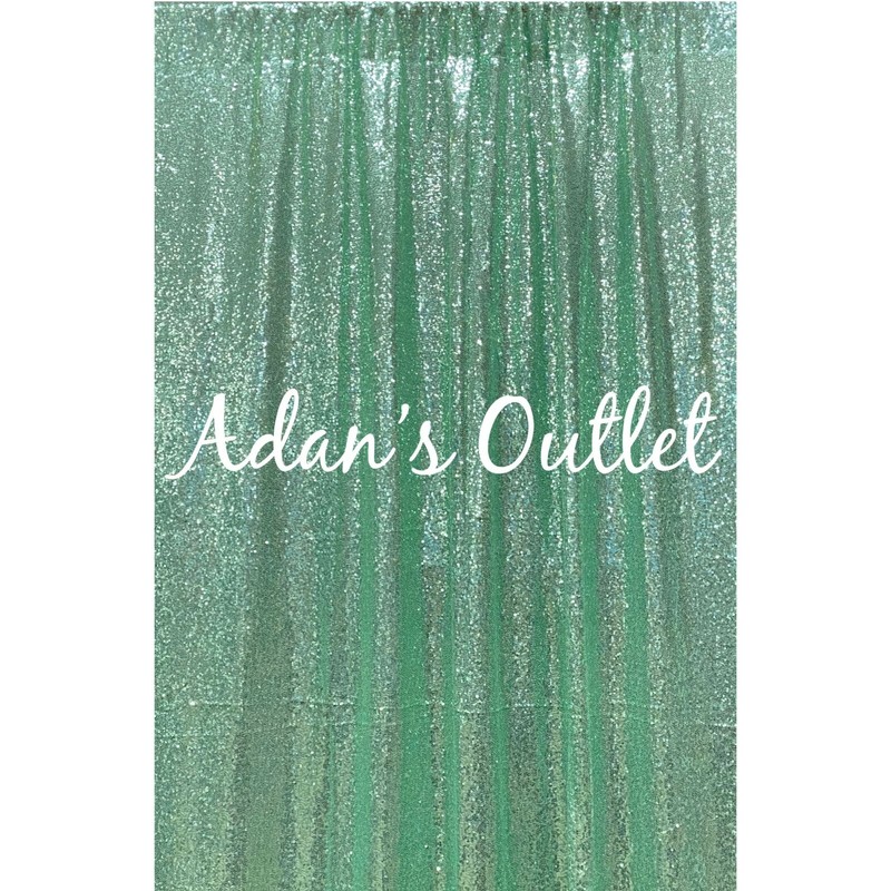 (2) silver 6 ft x 6 ft Sequined Backdrop Curtain Wedding Party Decorations gallery