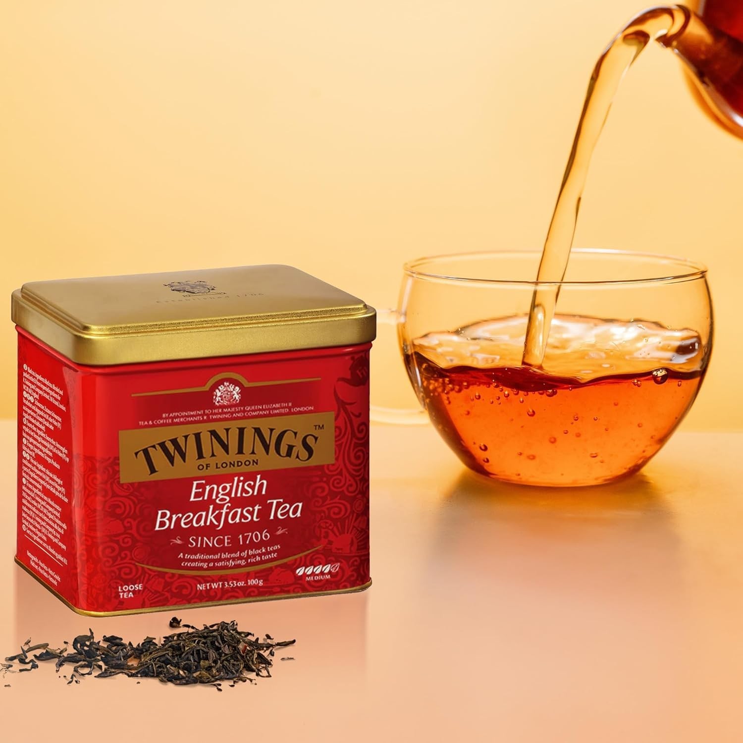 Twinings English Breakfast Tea Loose Leaf 3.53 Ounce Metal Tin Caffeinated gallery