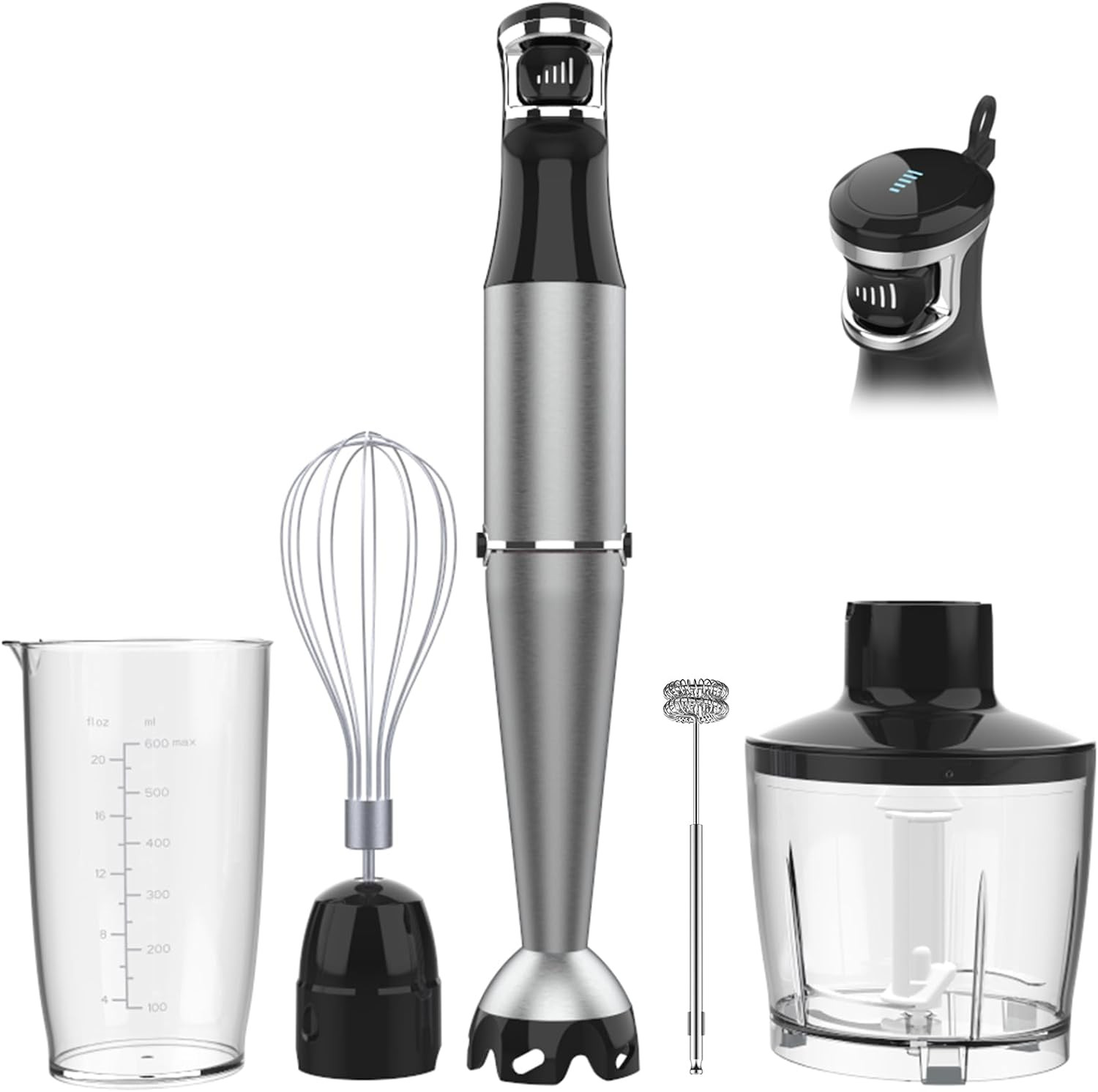Immersion Blender Handheld Corded Hand Blenders Set 1100W, Trigger Variable Spee gallery