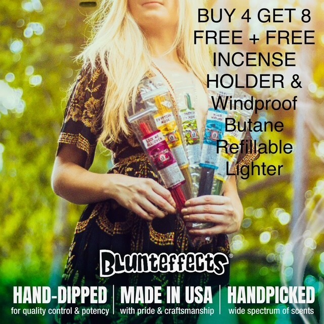 Blunteffects Incense Buy 4 Get 8 FREE + Windproof Butane Ref. Ltg._US Seller gallery