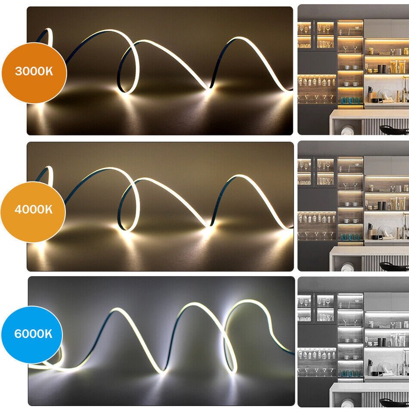 5V COB LED strip light Thin 3mm wide 400leds/m Flexible Tape Light For Car Home gallery
