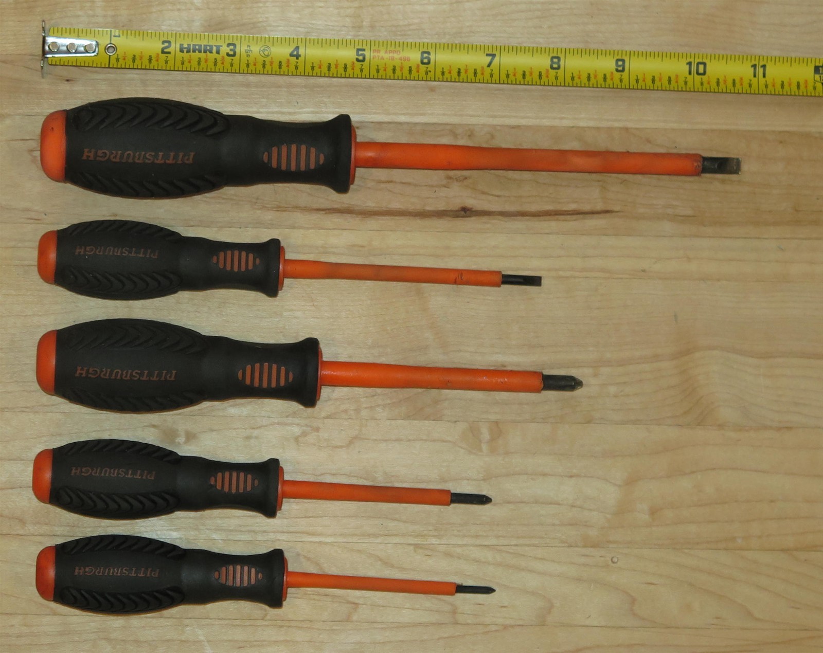 Pittsburgh 1/4" 1/8" Slotted & Philips #0 #1 #2 Insulated Screwdrivers 5-Pieces gallery