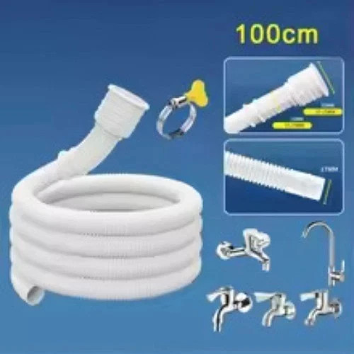 1M White Drain Hose Pipe Inlet Extension Tube for Washing Machine & Faucet** gallery