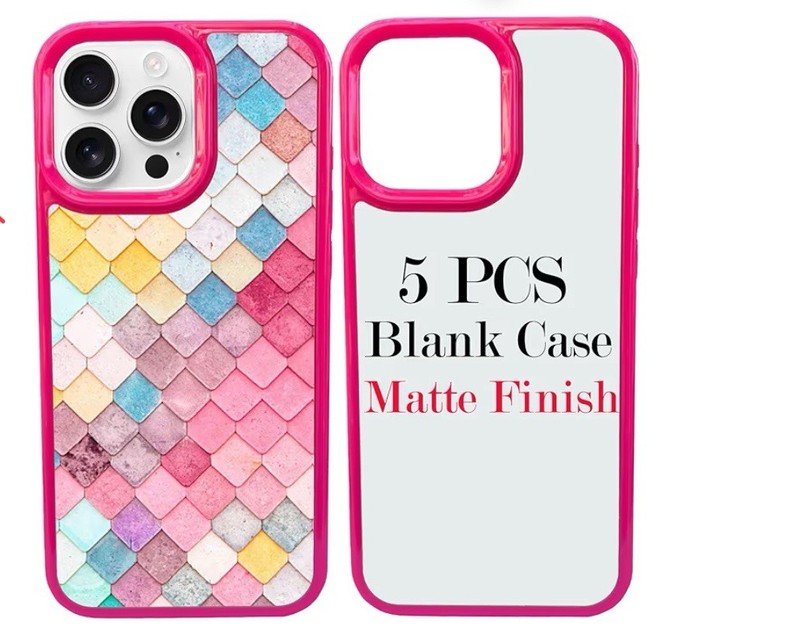 JUSTRY 5PCS Sublimation Phone Case Blanks Bulk Covers for Apple Iphone 15 Pro Ma