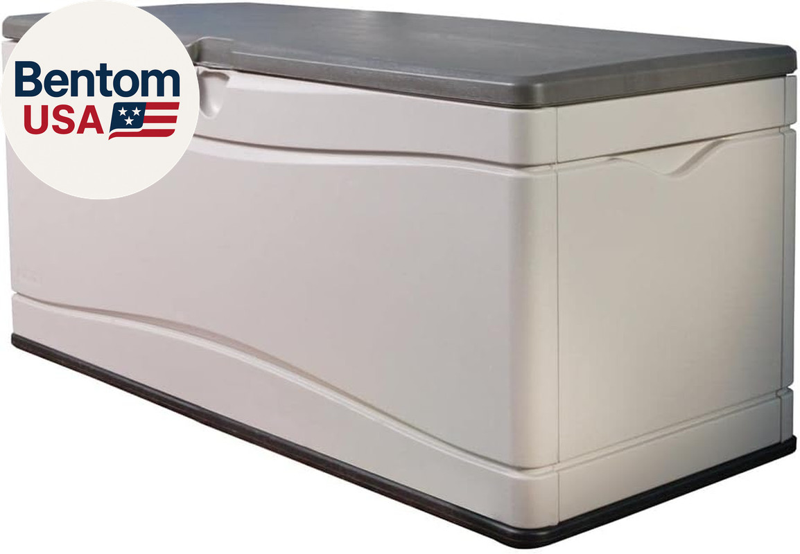 60012 Extra Large Deck Box, 130 Gallon, Desert Sand/Brown gallery
