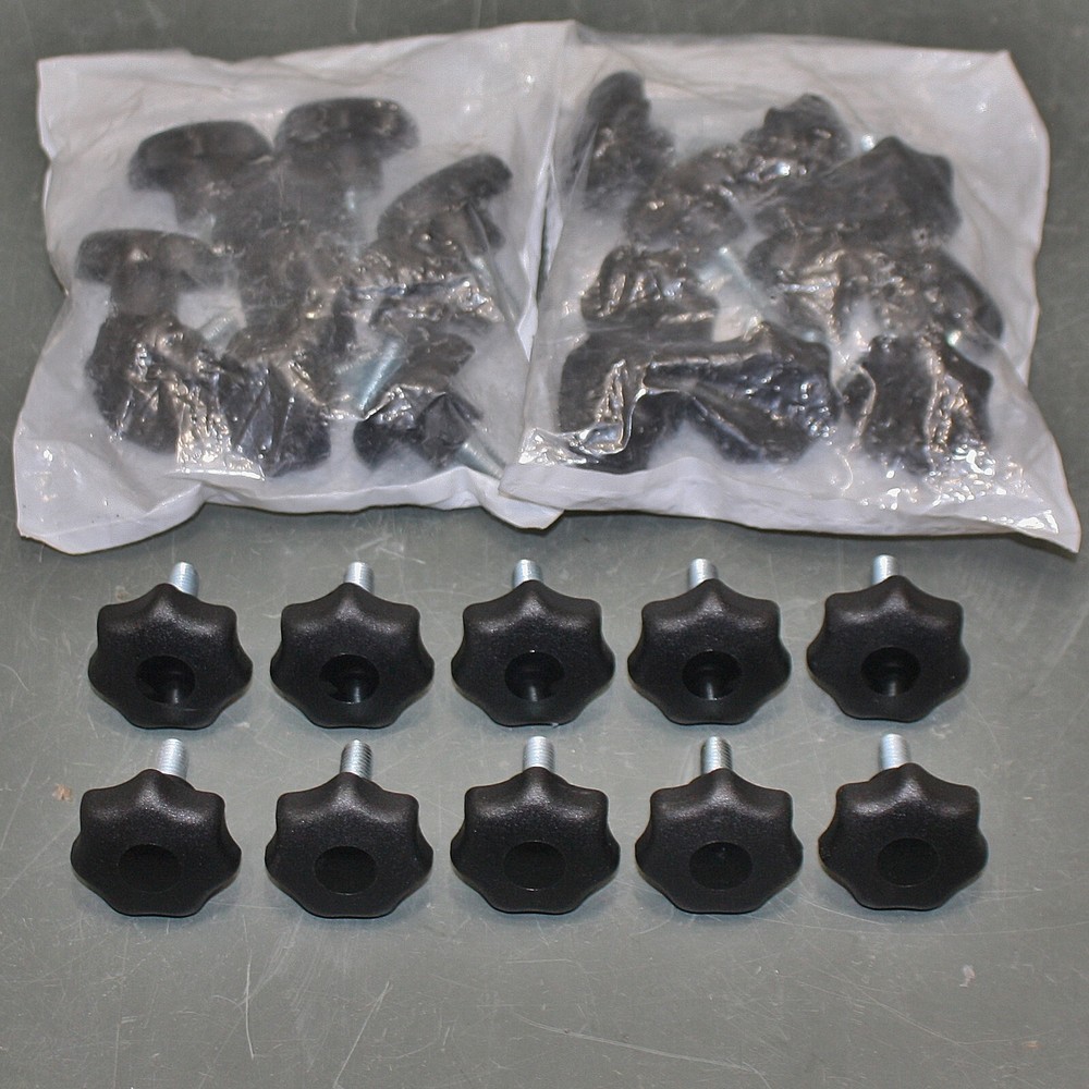 (30) Kipp Star Grip Hand Knobs K0155.4A31X20, 5/16"-18 x 20mm screw, 40mm x 25mm