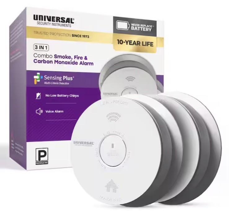 USI 2-Pack 10-Year Battery Combination Smoke and Carbon Monoxide Detector. New gallery