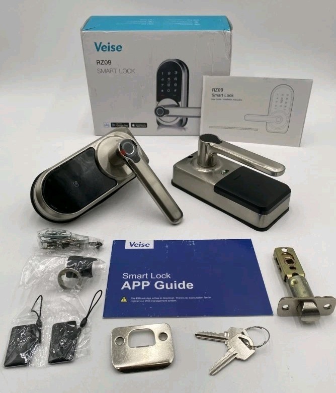 Veise Smart Lock 7in1 Fingerprint Keypad Deadbolt App Control RZ09 - Silver gallery