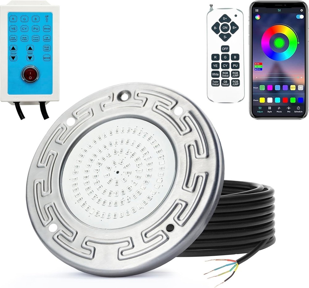 🔥Pool Light for Inground Pool, 20W 6 Inch LED Inground Pool Light with Remote