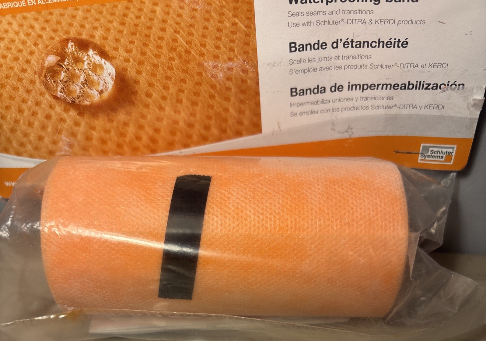 Schluter-KERDI Waterproofing Band Germany 5” x 16’ 5” New In Package gallery