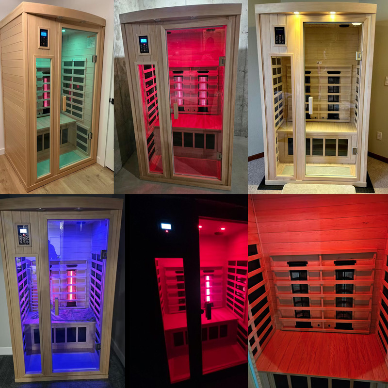 Far Infrared Sauna plus Ceramic Heating Tube Max 149F Hemlock for 2Person 1760W gallery