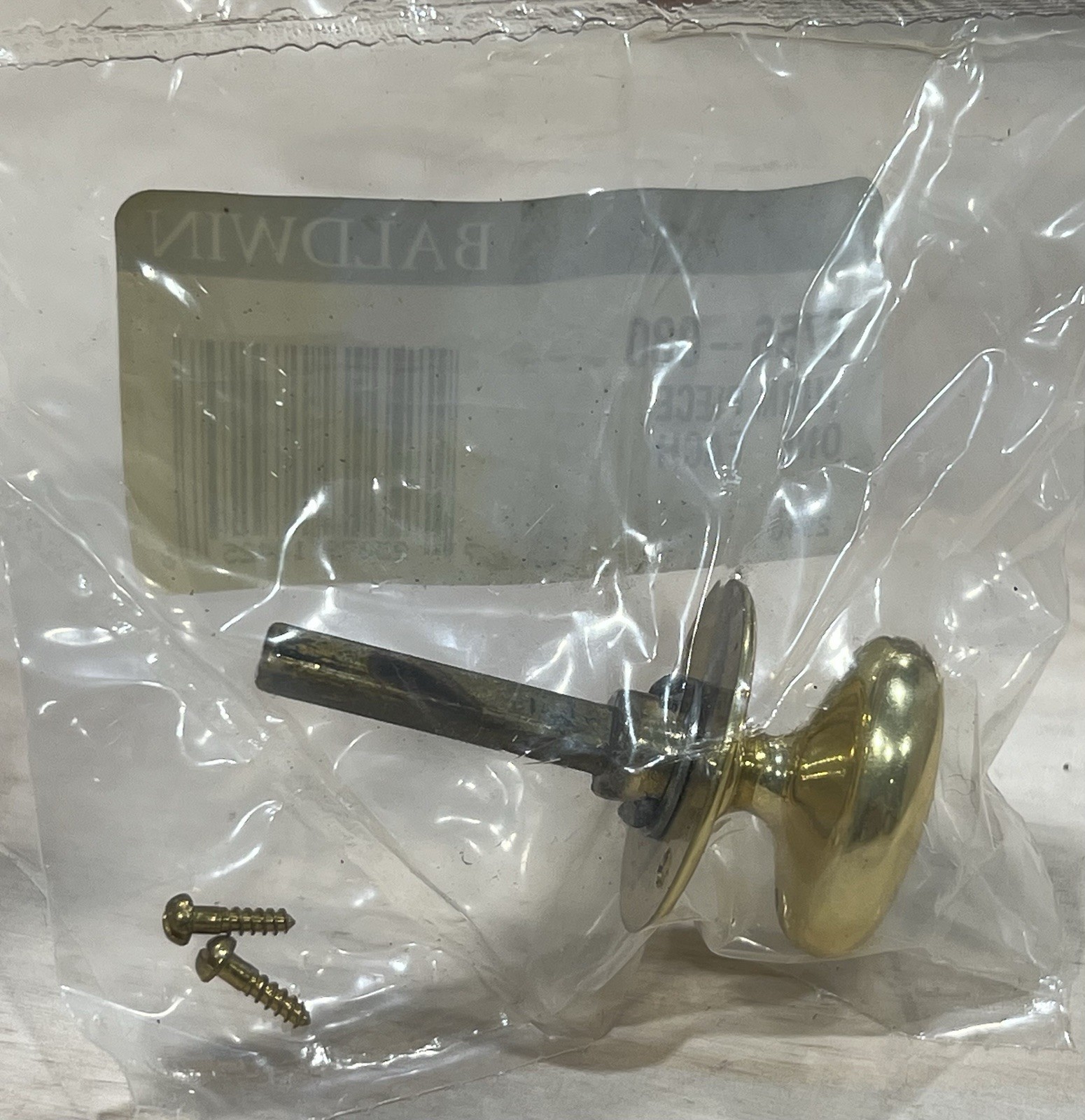 Baldwin Hardware 6756-030 MORTISE Lock Turn Piece Polished Brass Finish NOS gallery
