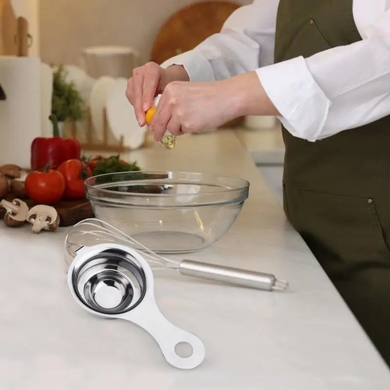 Egg Yolk White Separator – Easy Kitchen Gadget Sieve Tool for Baking & Cooking gallery