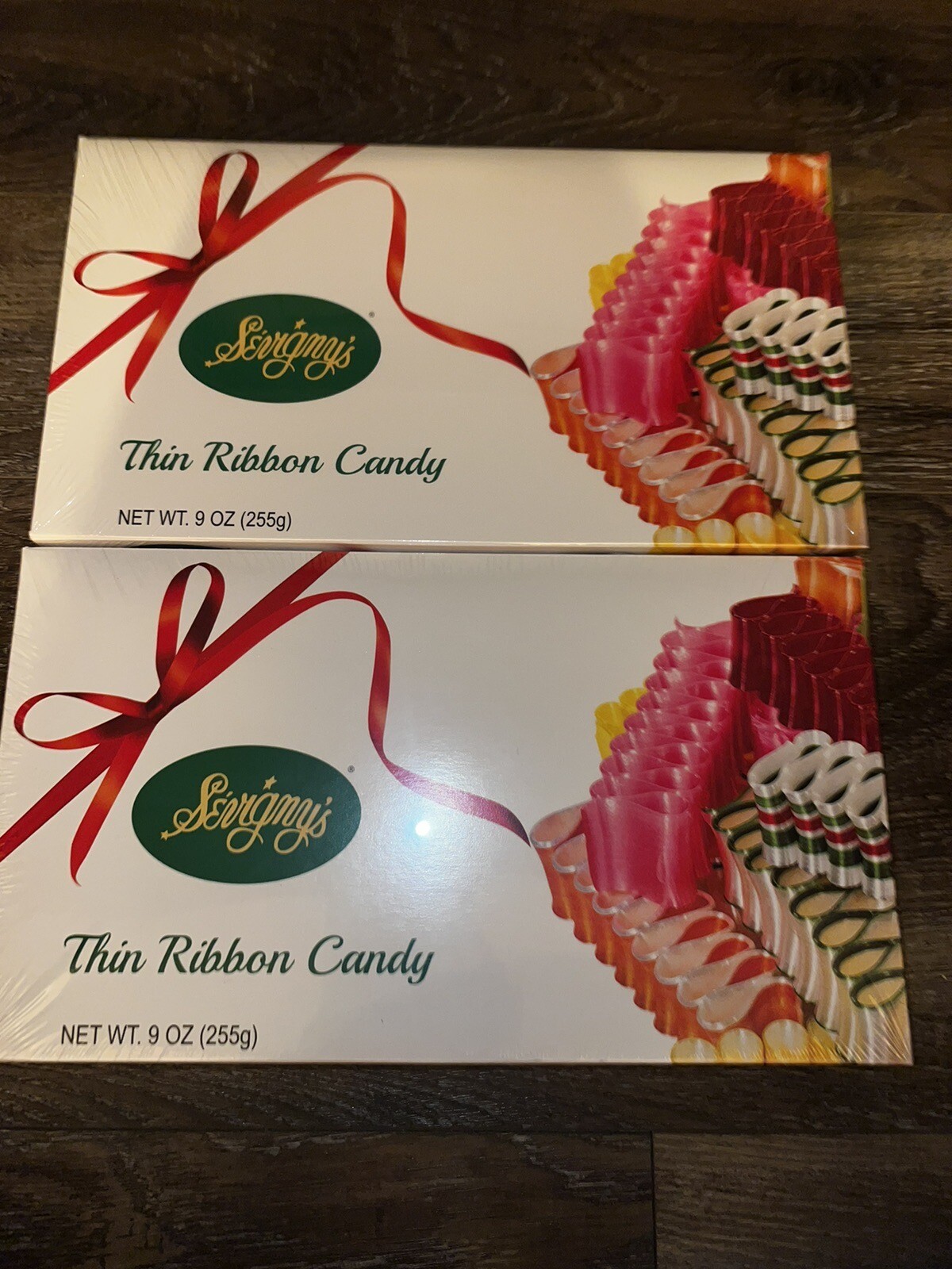 Sevigny's ~ Thin Ribbon Hard Candy Christmas 2-Boxes 9 oz. Each, Expires 06/2027 gallery