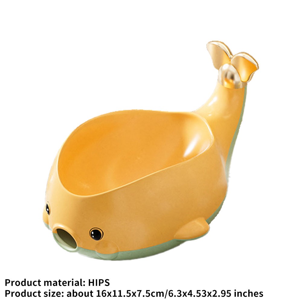 Whale Shape Soap Box Cartoon Soap Dish Drainable Soap Holder Soap Container OY gallery