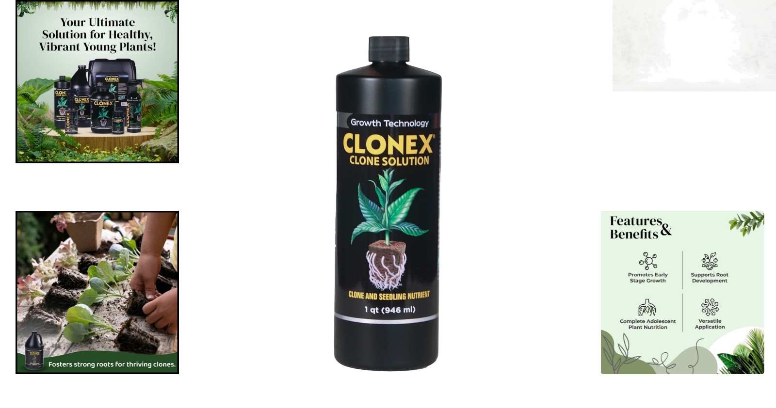 Clone Solution Liquid Nutrient for Seedlings & Clones 1 Quart Plant Rooting &... gallery