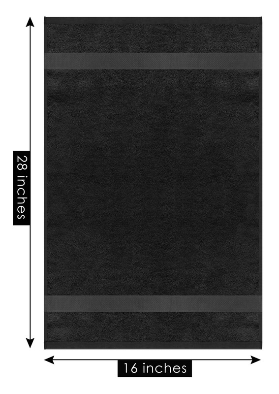 8 PCS DEEP BLACK TOWELS SET SOFT FLUFFY ABSORBENT 100% COTTON GREATWESTERNTEX gallery